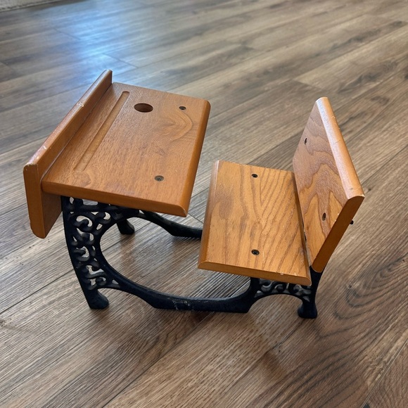 American Girl Other - American Girl Doll Cast Iron & Wood School Desk-Vintage Doll Desk-Samantha
